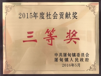 2015社會(huì)貢獻(xiàn)獎(jiǎng)三等獎(jiǎng)